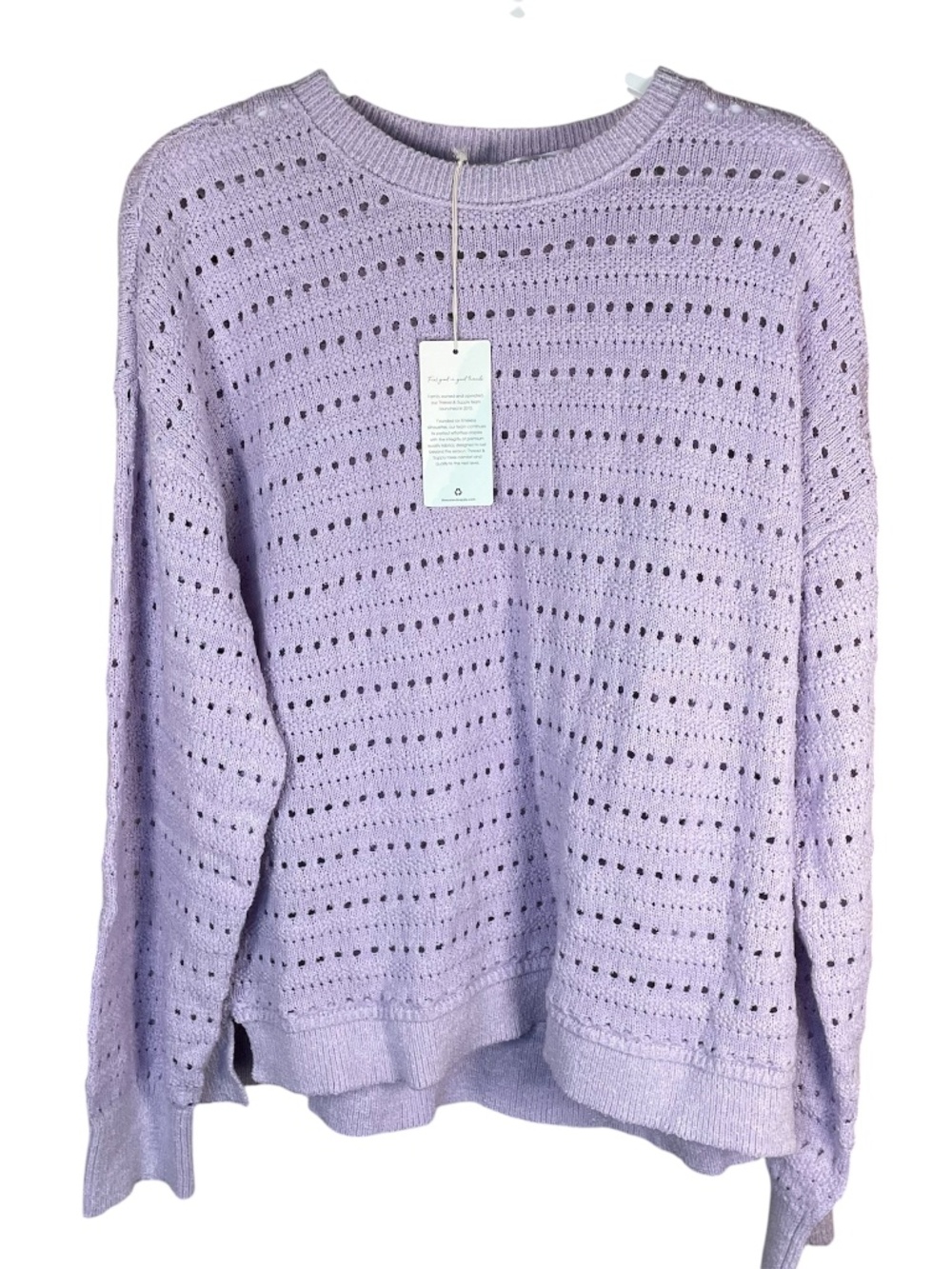 Thread & Supply Robin Sweater, Petal Lilac, XL